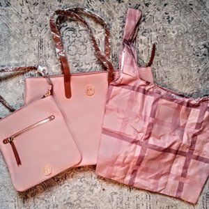 Joy Mangano Luxe Genuine Leather Handbag, Chic Crossbody Plus Shopper Tote